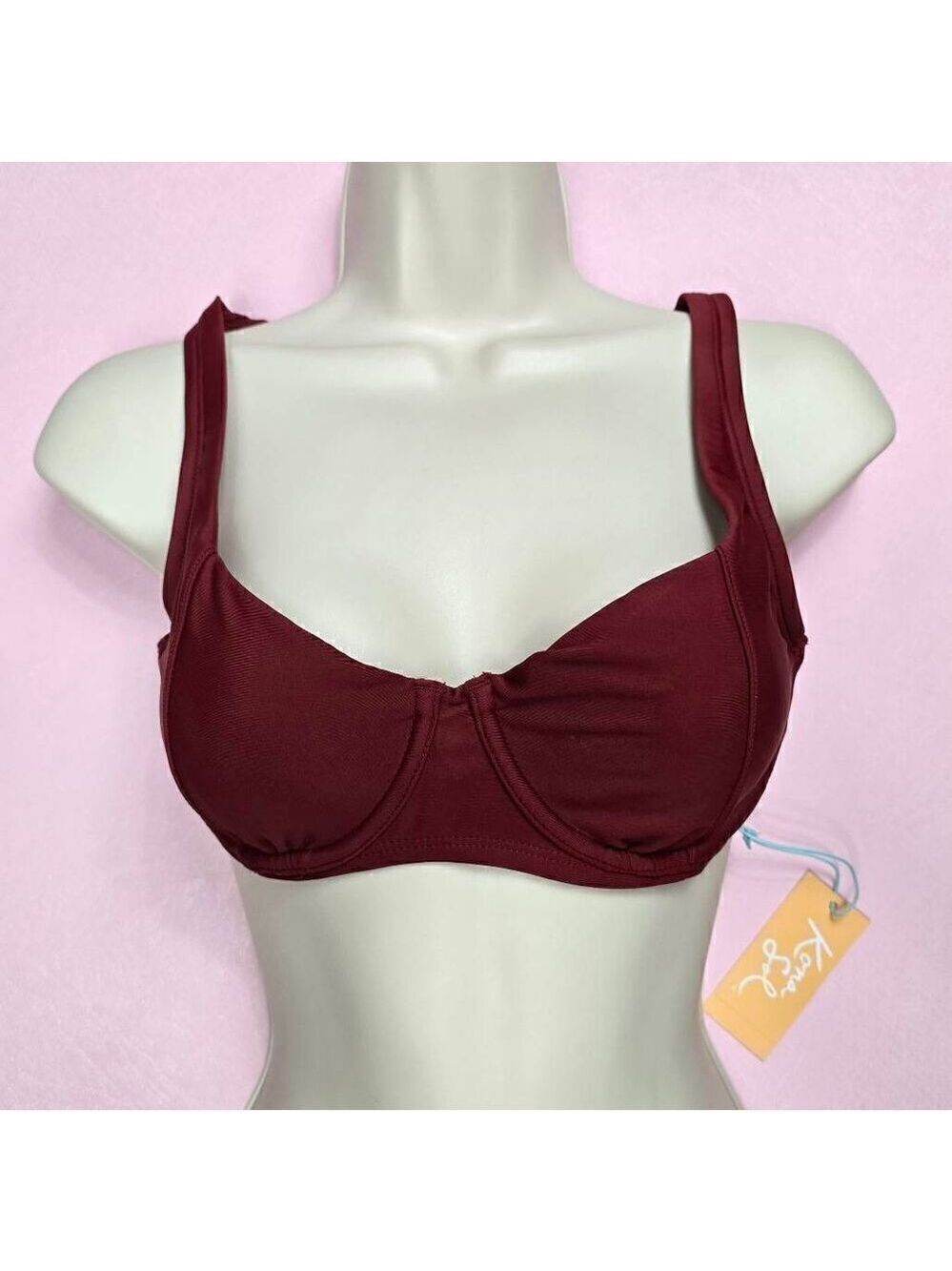Kona Sol Red Underwired Bikini Top Small